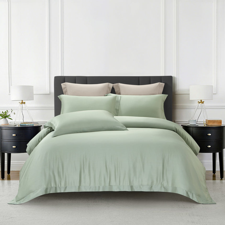 The Tencel - Bed Set - Misty Green - Super King