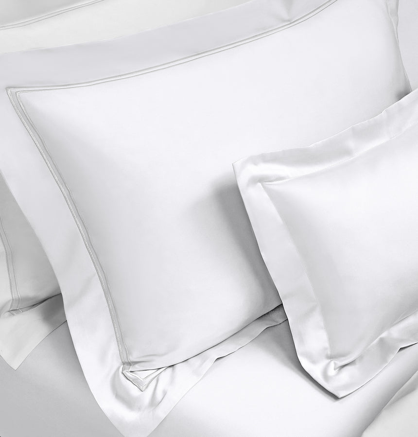 Egyptian Cotton (Double Line Top Stitch) Bedset - White - King