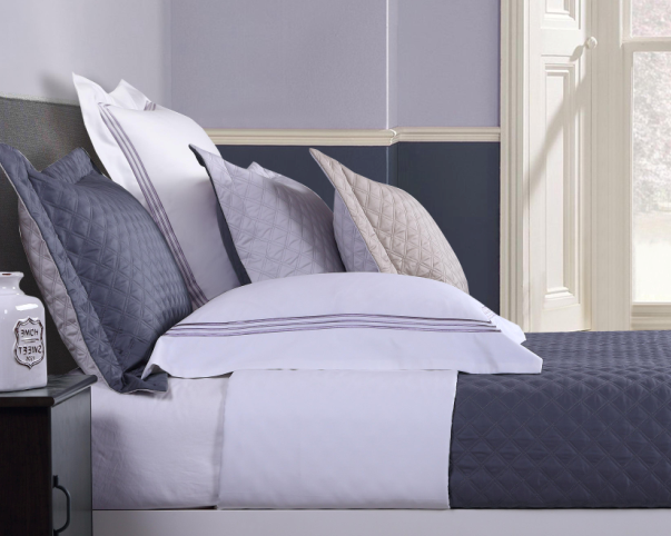 Egyptian Cotton (Three Line Top Stitch) - Quilted Coverlet