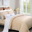 Latte Egyptian Cotton Three-Line Top Stitch Single Bed Set