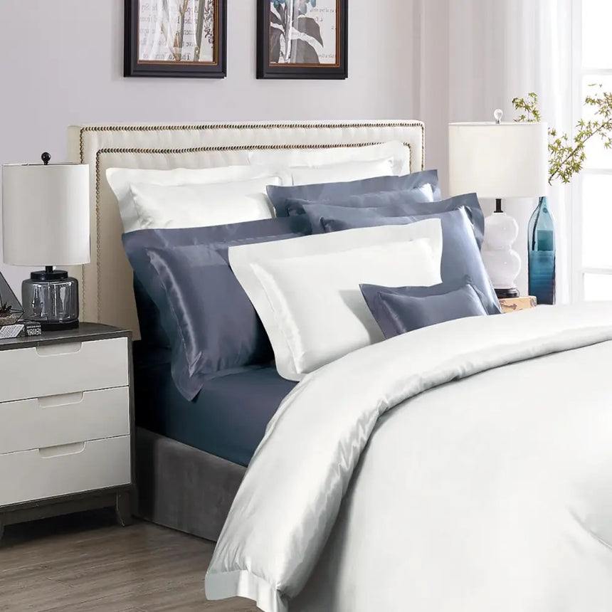Mulberry Silk Bed Set - King - Ivory White