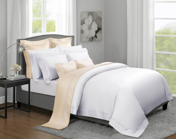 White Egyptian Cotton Single Bed Set