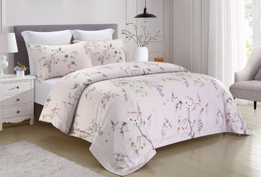 Cotton Printed Bed Set - Flora Charms - Queen
