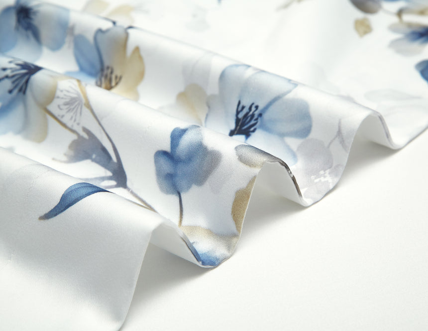 Cotton Printed Bed Set - Rhapsody (Blue) - Queen