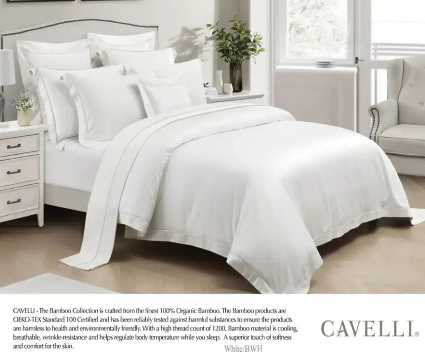 The Bamboo - Bed Set - White - Super Single