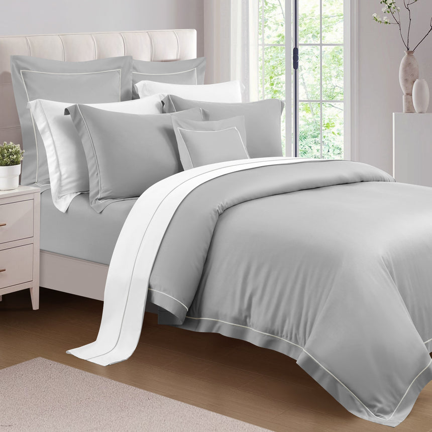 The Bamboo - Bed Set - Dawn Silver - Queen