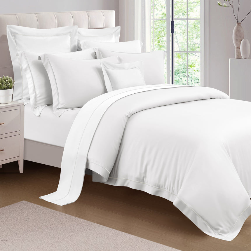 The Bamboo - Bed Set - White - Queen