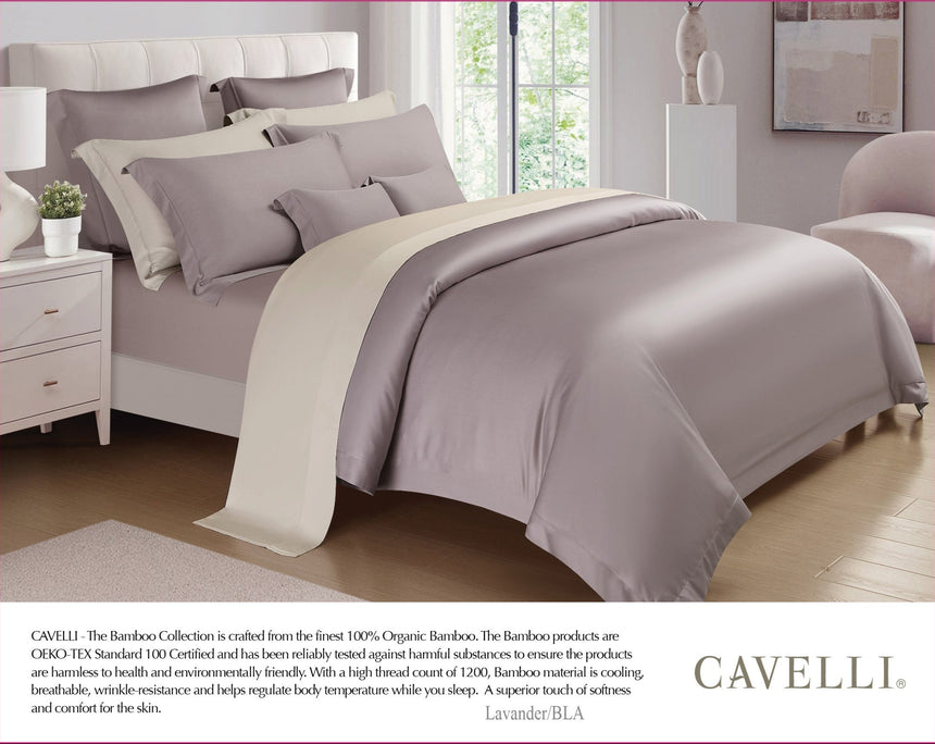 The Bamboo - Bed Set - Lavender - King